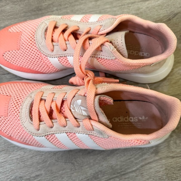 Adidas Originals Flashrunner Womens Trainers Lace Up Shoes Peach - Picture 5 of 7
